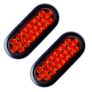6″ Inch Oval LED Trailer Tail Lights 24LEDs– DOT Certified for Superior Visibility & Durability