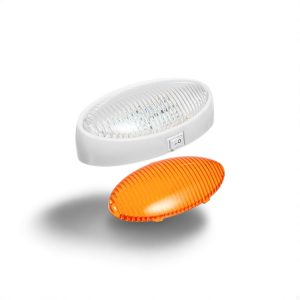 Oval LED RV Exterior Porch Utility LED Light With Switch