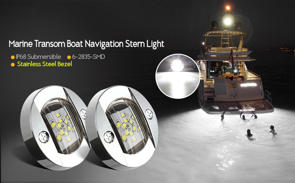 LED Round Marine Transom Boat Navigation Light 5 A1 4