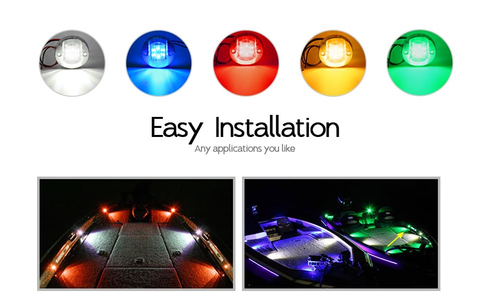 LED Round Marine Transom Boat Navigation Light 6 A2 2