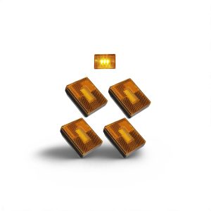 Square LED Trailer Clearance Side Marker Light with Reflector