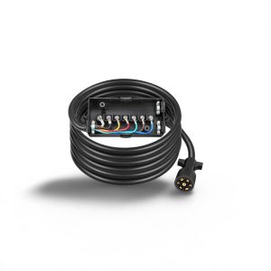 Heavy Duty 7 Way Plug Inline Trailer Cord with 7 Gang Junction Box