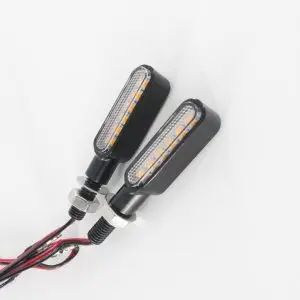 Mini Motorcycle Turn Signal Lights - Retro Metal LED Indicators for Electric Vehicles & Custom Bikes